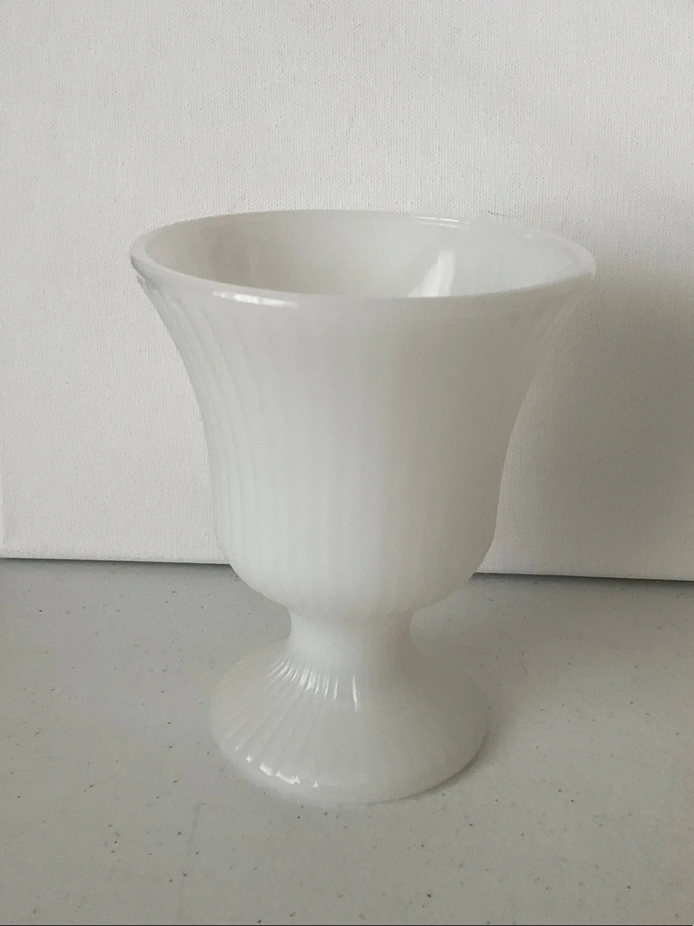 E.O. Brody  White Milk Glass Vase